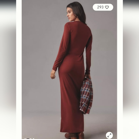 Reformation Tommie Knit Maxi Dress Chianti Small NWOT - Picture 2 of 9